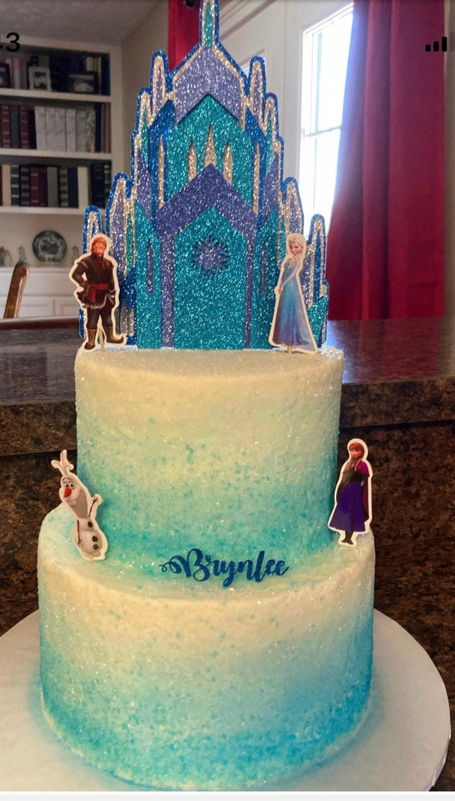 Frozen Castle Cake Topper or Cakecup Tower Stand Frozen Cake - Etsy